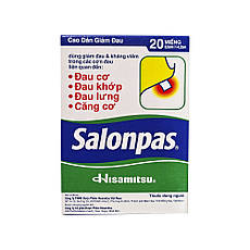 Пластир Зігрівальний знеболювальний 20 штучок (6,5*4,2 см) Salonpas, фото 4