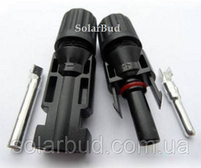 Конектор MC4, 4 мм, для з'єднання сонячних модулів і систем, фото 1