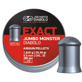Пульки JSB Exact Jumbo Monster Кал. 5.52 мм. Вага - 1.64 г. 200 шт/уп (546288-200) - оригінал