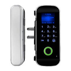 Замок біометричний автономний на скляні двері Trinix TRL-3303BG зі зчитувачем відбитків пальців і карт EM-Marine (65-00004)