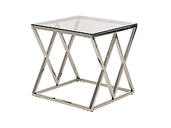 Кавовий стіл CD-2 прозорий + срібло