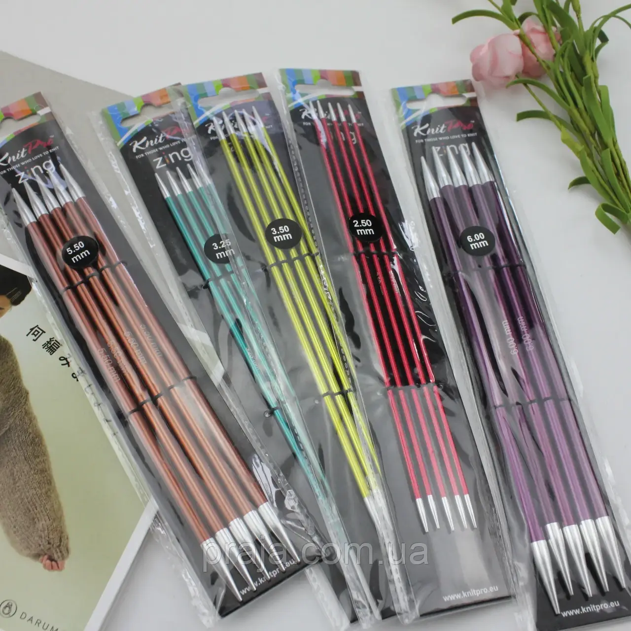 Спиці шкарпеткові 20 см Zing KnitPro 2.5мм, фото 1