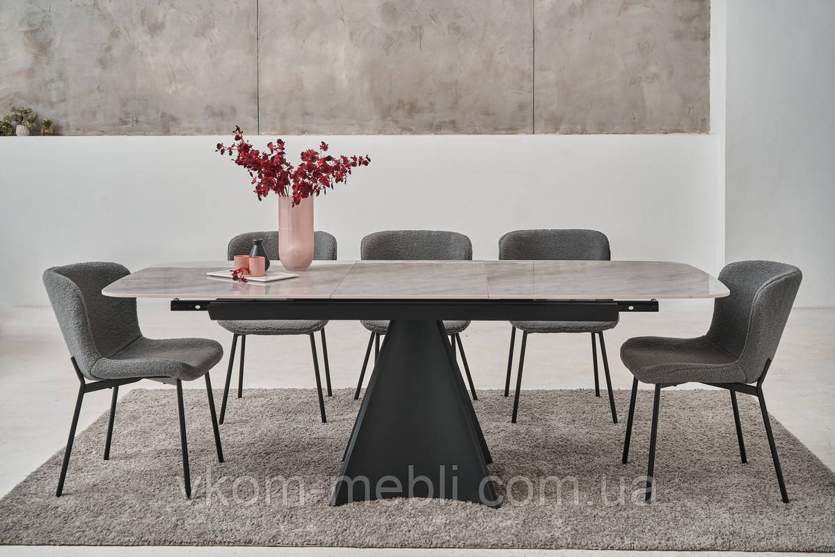 Керамічний стіл Уго TML-879 ребекка грей + чорний, фото 1