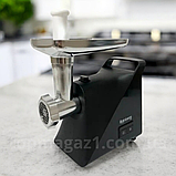 Електрична м'ясорубка з соковижималкою 3000 Ват Rainberg шнекова електром'ясорубка з реверсом і насадками, фото 2