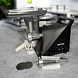 Електрична м'ясорубка з соковижималкою 3000 Ват Rainberg шнекова електром'ясорубка з реверсом і насадками, фото 8