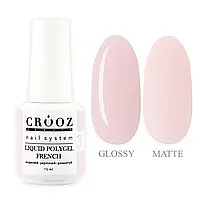 Crooz Рідкий полігель FRENCH Liquid Polygel 3, 15 мл