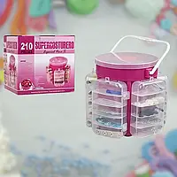 Швейний набір для творчості рукоділля 150 предметів Supercosturero Органайзер для шиття в кейсі