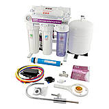 Система зворотнього осмосу GRANDO 5+ з насосом на станині з манометром 75G, фото 3