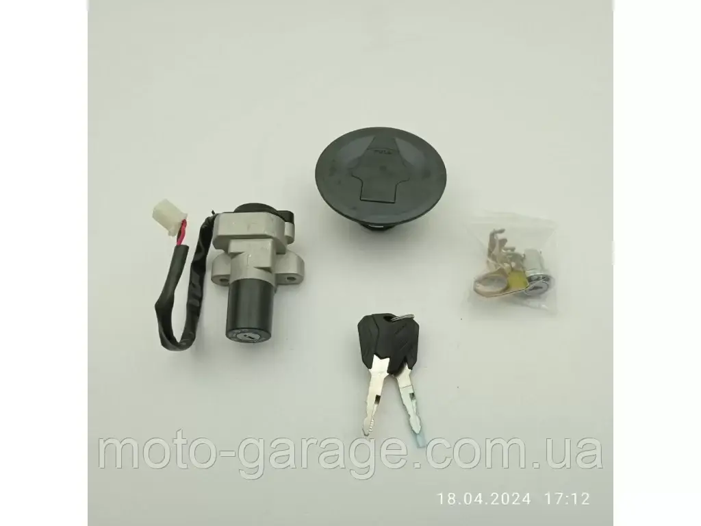 Комплект замків Geon CR6S, (замок запалювання, кришка бака, замок сидіння), фото 1