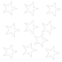 Зірка білий з оракалу 5х5см 10шт