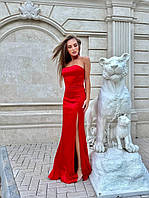 Красное вечернее платье в пол