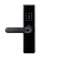 Замок біометричний автономний Trinix TRL-5402BTF Bronze з Bluetooth, зчитувачем відбитків пальців і карт Mifare (65-00072)