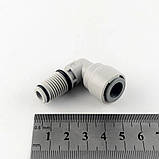 2817-Е / 6ME4-1 Фітинг кутовий (трубка 3/8 дюйма - різьба зовнішня 1/4 дюйма) с зовнішнім ущільнюючим кільцем, фото 2