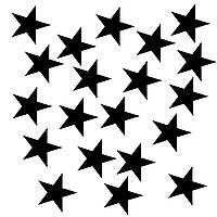 Зірка чорний з оракалу 3х3см 20шт