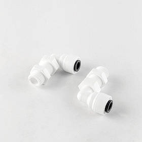 1806-А Фітинг кутовий (трубка 1/4 - різьба зовнішня 1/4) з гайкою