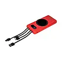 Повербанк 10000mAh Power Bank Kraft KPB-1110W Red бездротова зарядка (43-00056), фото 2