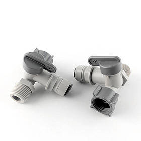 1832-В Адаптер 1/2" + кульовий вентиль пластиковий 3/8"