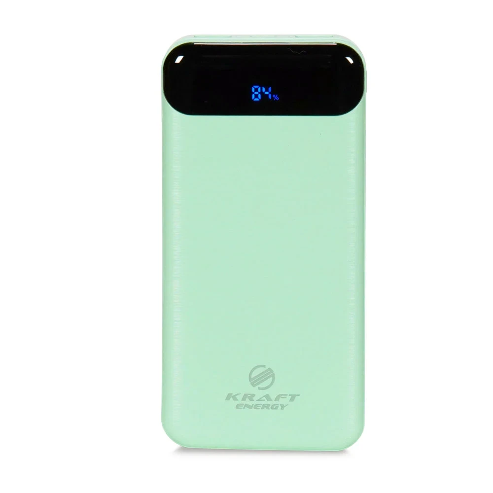 Повербанк 20000mAh Power Bank Kraft KPB-2020FC Green 22.5W QC3.0 (43-00095), фото 1