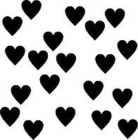 Серце чорний з оракалу 3х3см 20шт