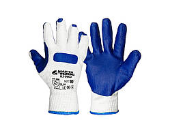 Рукавички скляра MASTERTOOL бавовняна тканина з латексним покриттям долоні посилені 10" 93-98 р