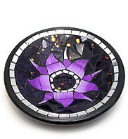 Тарелка терракотовая с мозаикой "Лотос" (d- 20 h-4 см)