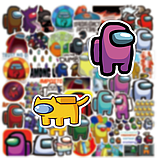 Набор наклеек стікерів Among Us Амонг Ас на телефон ноутбук стикербомбінг, фото 2