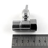 Адаптер+кульовий вентиль 3/8" (AD-4BC-3W/BV-3BC-CH)  латунь, фото 3