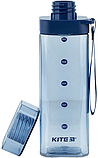 Пляшка для води квадратна пласт. "Kite" 550мл блакитна №K24-1209-1(48), фото 4