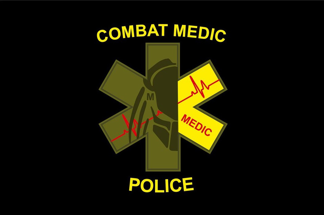 Прапор «СOMBAT MEDIC Police», Штучний шовк, 1200х700 мм