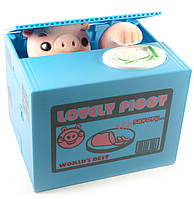 Скарбничка "Свинка Злодюжка" на батарейках (12х9х10 см)