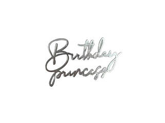 Топпер Birthday Princess срібло
