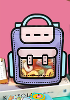 Сумочка для цукерок, солодощів 24х28х6 см, пакет із зип застібкою Портфель фіолетовий