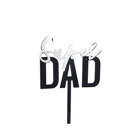 Топер "Super DAD"(чорний/срібло), фото 1