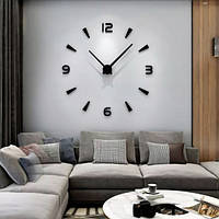 Настінний годинник 80-130см D-053 Арабські цифри + індекс Чорні