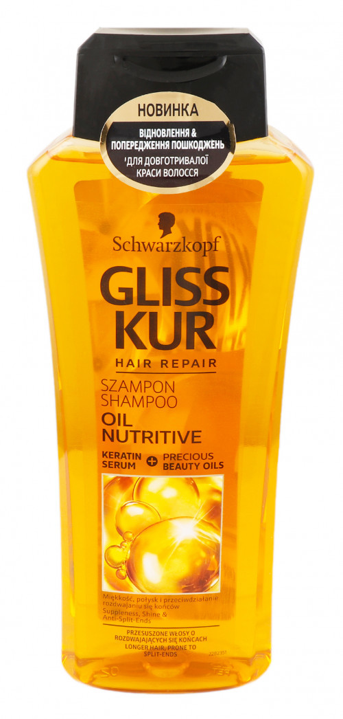 Шампунь Gliss Kur Oil Nutritive для сухого пошкодженого волосся 400 мл, Schwarzkopf, Арт.55229