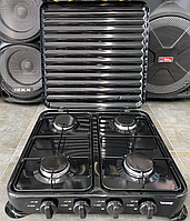 Гарна побутова газова кухонна плита на 4 конфорки, настільні газові плити для балонного газу Rainberg
