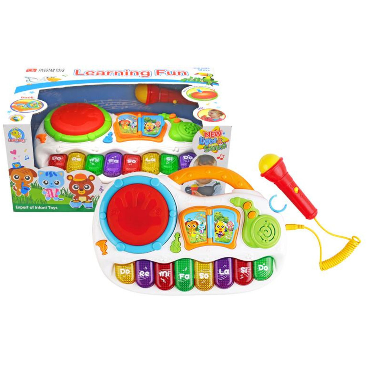 Піаніно дитяче (світло, звук, музика, мікрофон, на батарейках) 35338R, фото 1