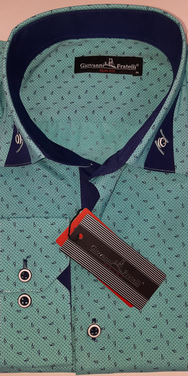 Сорочка чоловіча Giovanni Fratelli 231-01бiрюза
