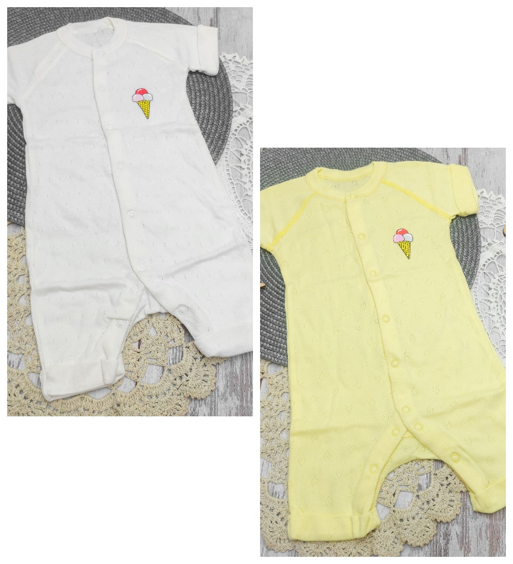 Легенький з дірочками перфорацією пісочник ромпер боді для новонародженої дівчинки малюків літній бодік 3094 МЛЧ