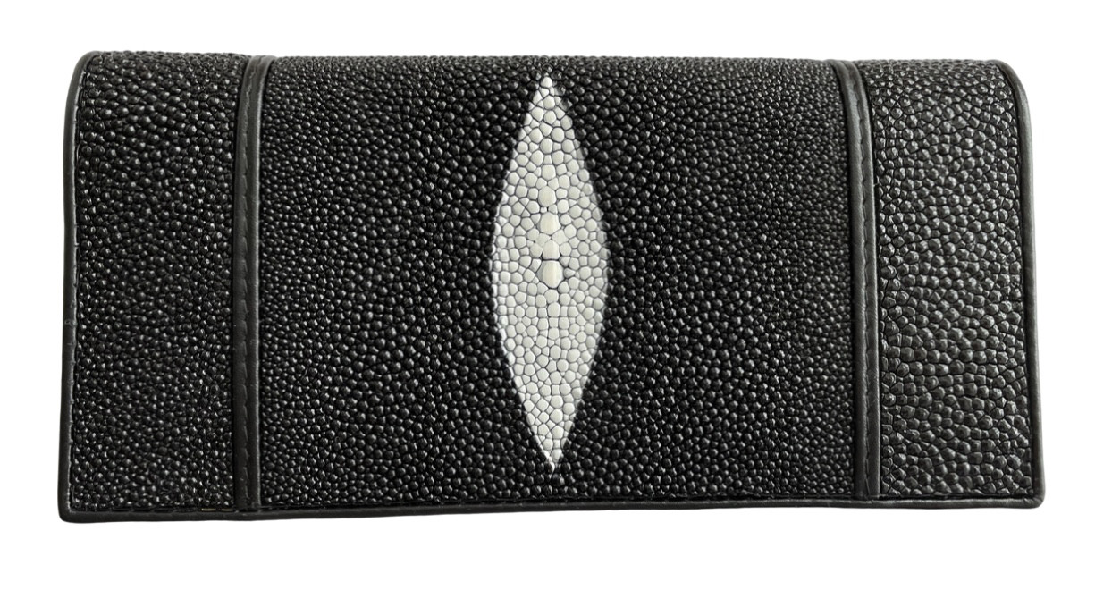 Гаманець зі скату Ekzotic Leather Чорний (stw 29)