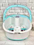 Гідромасажна ванна для ніг YC-07 з підігрівом 42 ° С та дисплеєм складана блакитна, фото 7