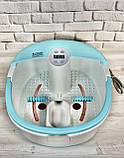 Гідромасажна ванна для ніг YC-07 з підігрівом 42 ° С та дисплеєм складана блакитна, фото 8