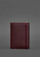 Обкладинка для паспорта та відділення для карт з натуральної шкіри закривається на гумку