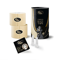 Кінезіо Тейп CureTape BEAUTY 5см х 5м Для Естетичного Тейпування (КюрТейп Б'юті) 2шт, Тубус + 2 Банки Для Обличчя, АКЦІЯ