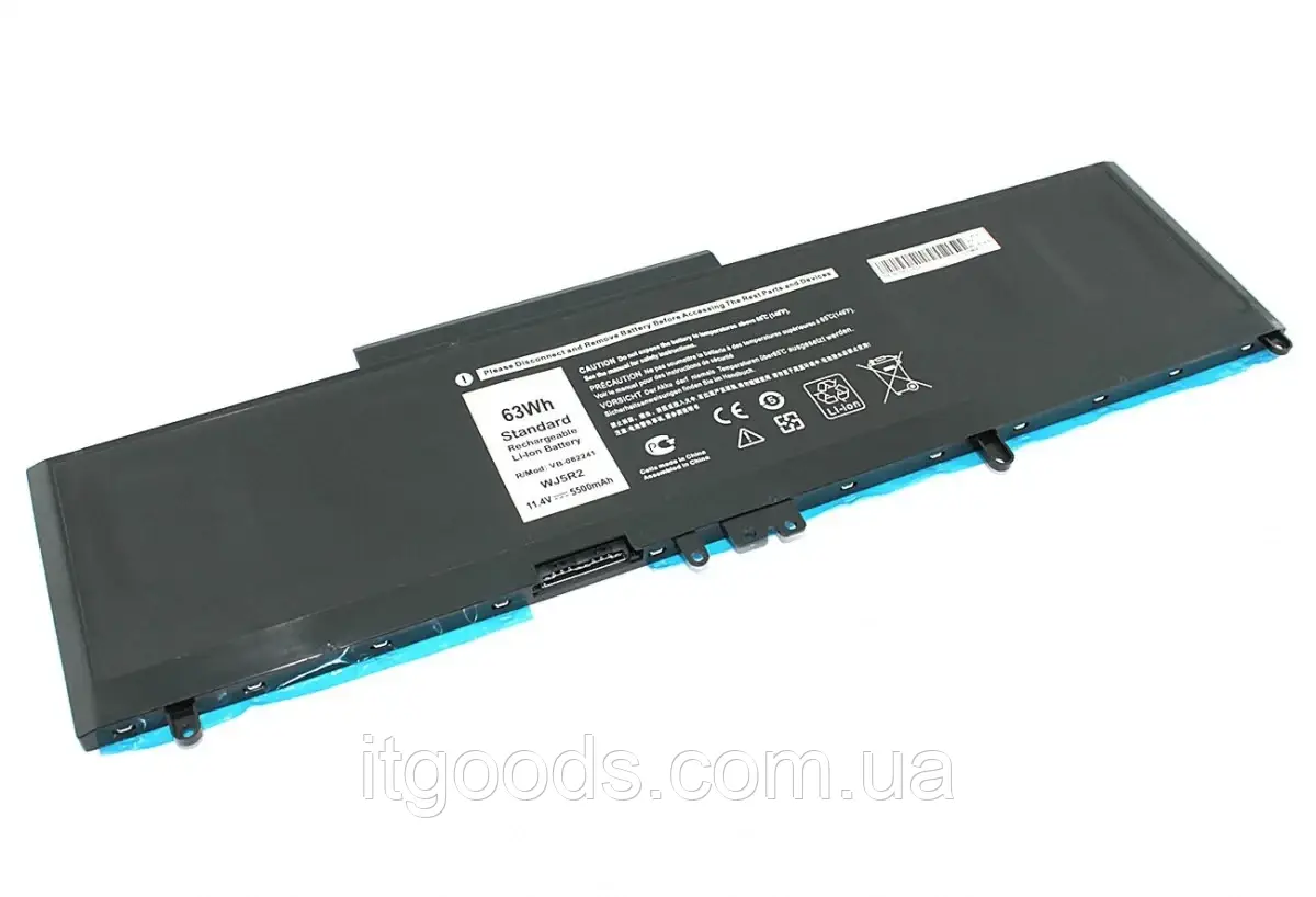 Батарея для ноутбука Dell WJ5R2 63Wh для Latitude E5570 / Precision 3510 WorkStation P48F002 G9G1H P48F K1G3K
