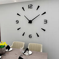 Настінний годинник 60-90см С-053 Арабські цифри + індекс Чорні