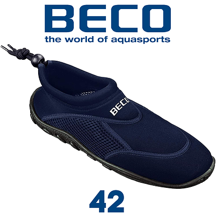 Аквашузи коралки взуття для коралів і пляжу тапочки для коралів аквавзуття BECO 9217 7 темно-сині (42р.), фото 1