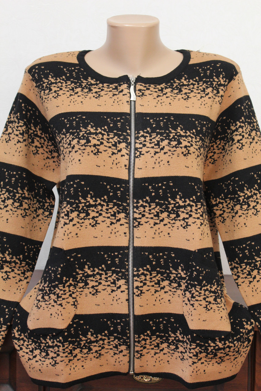 Кофта жіноча замок полоска, фото 1