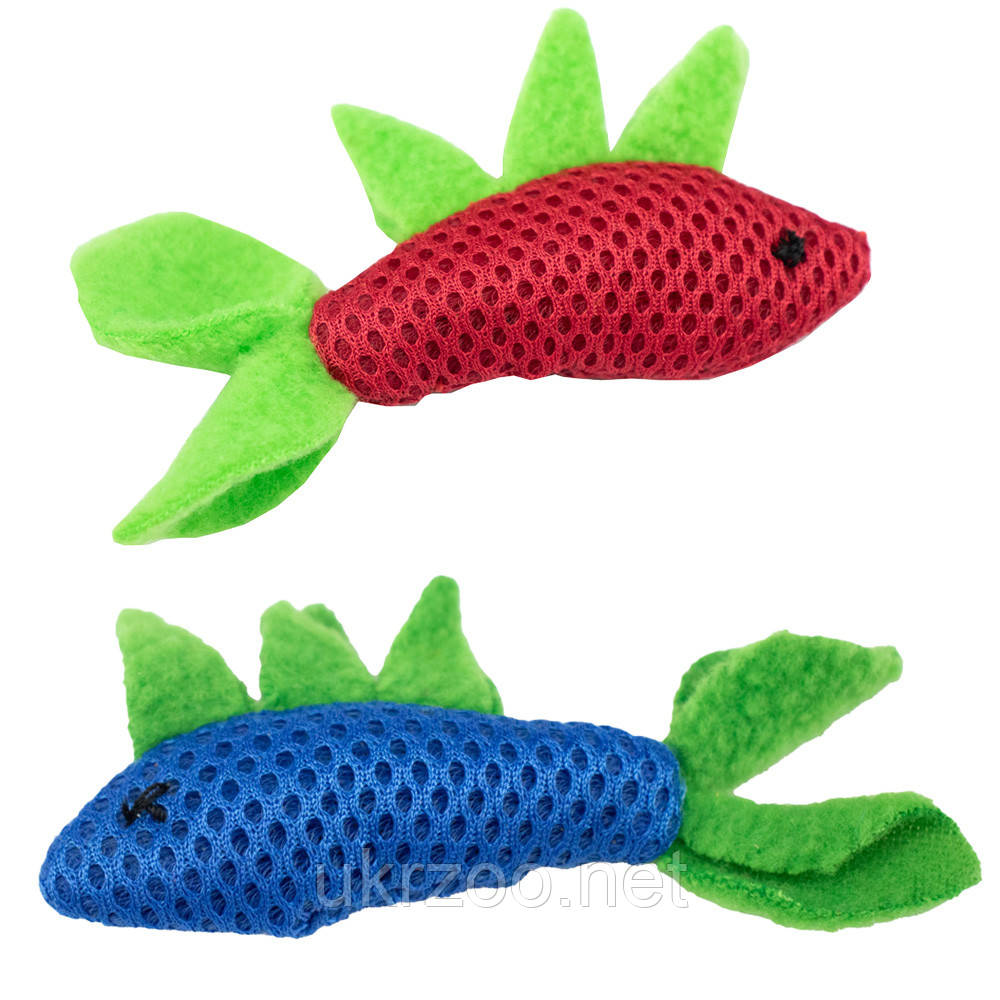 Іграшка м'яка "AGILITY"для котів з кошачою м'ятою,рибка 7 см, фото 1