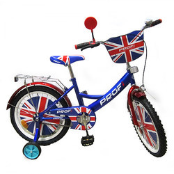 Велосипед дитячий PROF1 мульт 14д. PL1434 (1 шт.) London, червоно-синій,дзеркало,дзвінок, доповітроног.